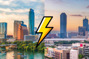 skylines of Dallas and Texas competing who is the best market for property investment