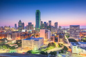 Skyline of Dallas, investor friendly city in Texas