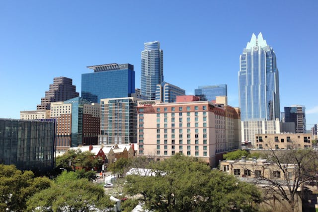 a cityscape in austin texas for buying rental property in texas